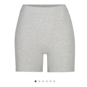 SKIMS Cotton Rib Boxer Gray Womens Medium